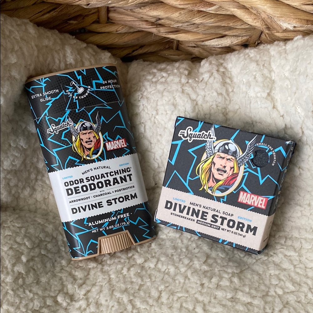 Dr. Squatch THOR natural soap bar & deodorant set